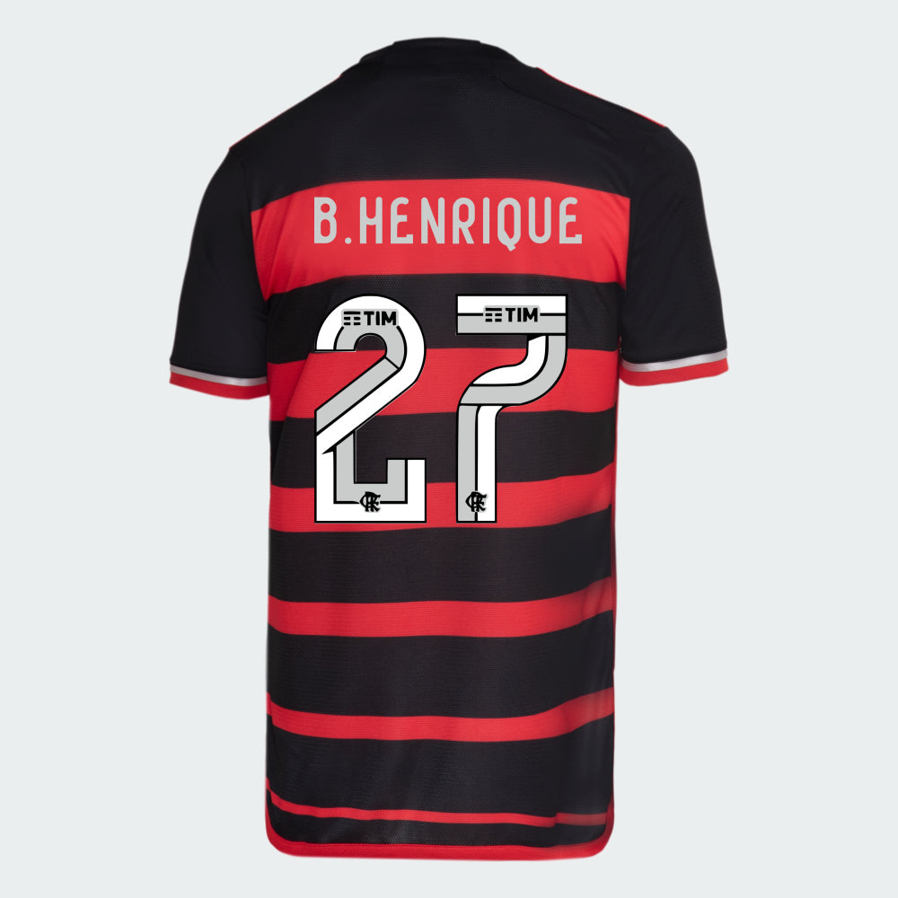 Camisa Adidas Flamengo 2024/25 I B. Henrique Nº 27