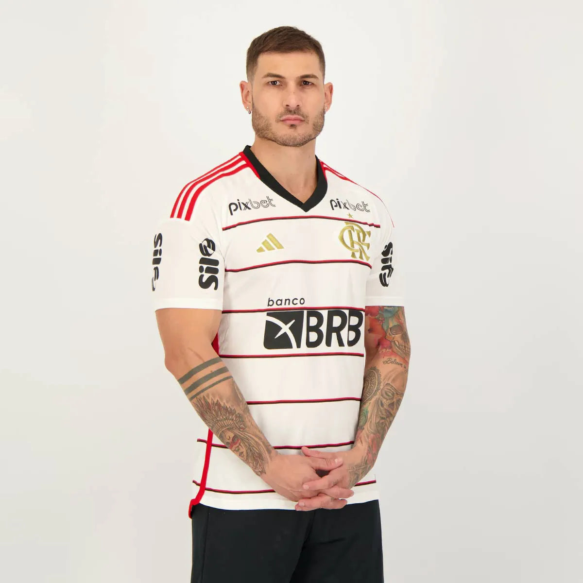 Camisa Adidas Flamengo 2023/24 II Todos Patrocínios